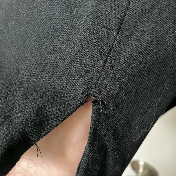 COS Black Cropped Cigarette Stretch Pants Neutral Contemporary Womens 10 - Picture 6 of 8